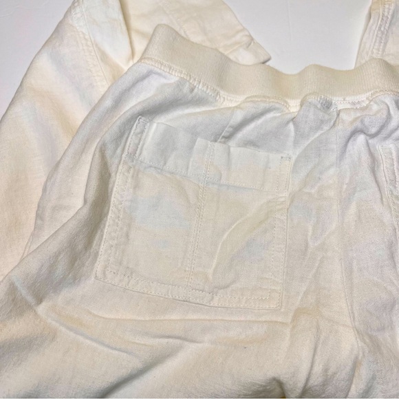 J Jill Linen Blend 55% Capri Crop Pants Part Draw String and Elastic Waist Sz 2P - Picture 4 of 11